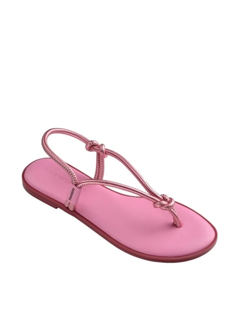 PINK glow Havaianas Una Açaí sandals slim metallic slingback US 9